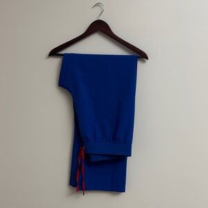 FIGS Blue Scrub Pants with Red Drawstring XLT